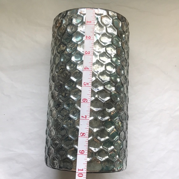 Silver mercury glass nautical glass vase - Picture 5 of 6